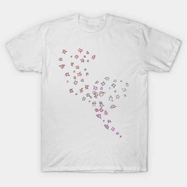 Lesbian pride flag leaves T-Shirt by jonosmatt